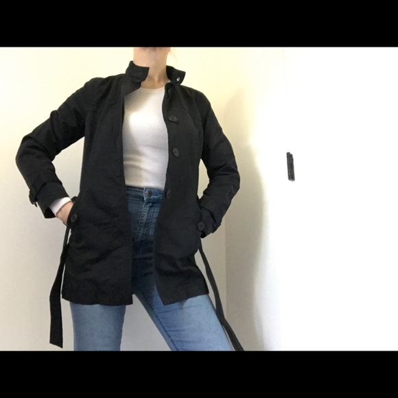 Old Navy Black Short Trench Coat - Picture 5 of 13